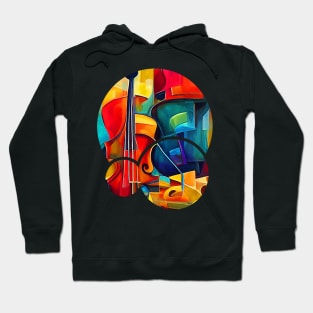 Abstract Violin Paintings, Musical Instrument jazz Hoodie